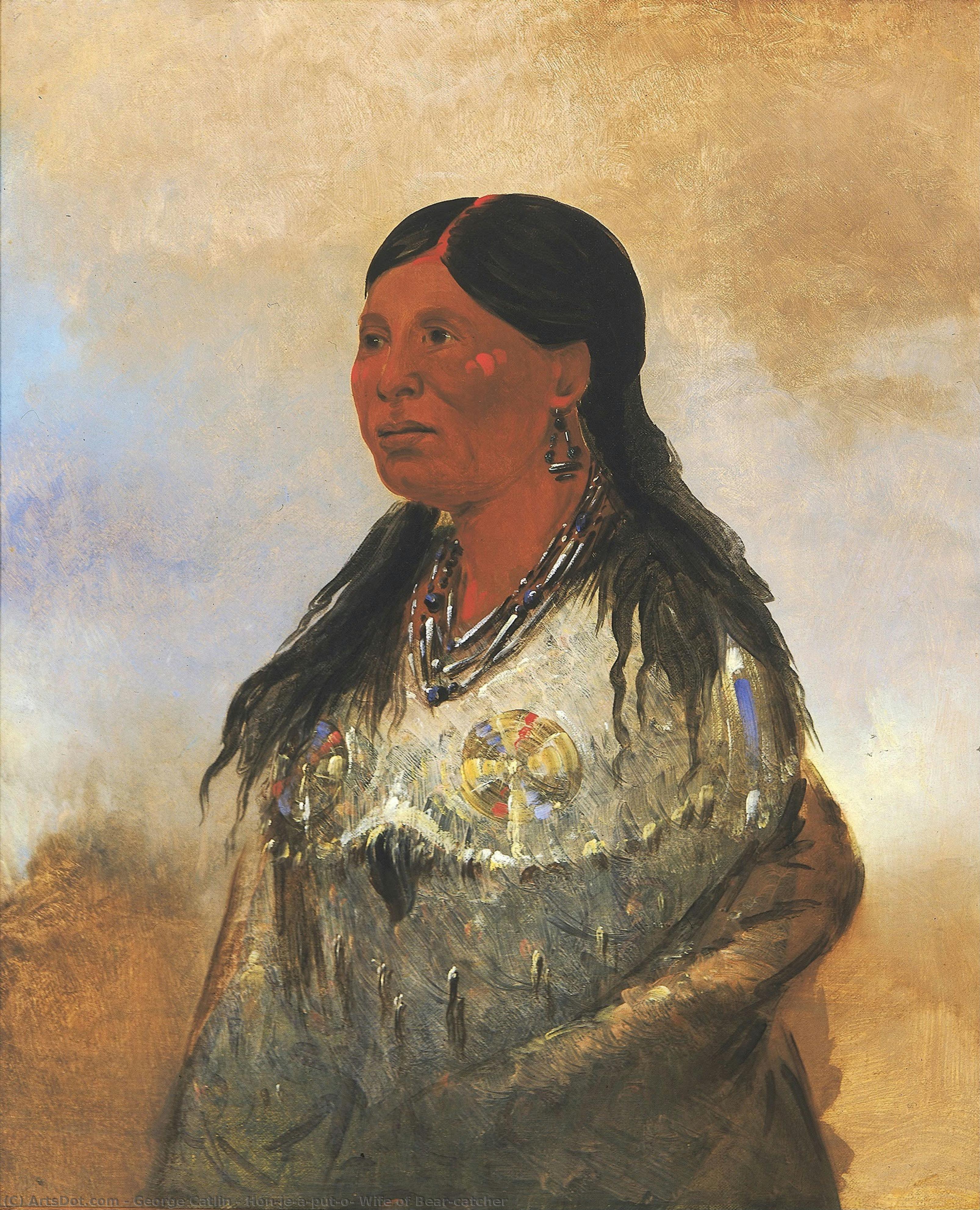 Hón-je-a-pút-o, Wife Of Bear-catcher — Džordž Katlin
