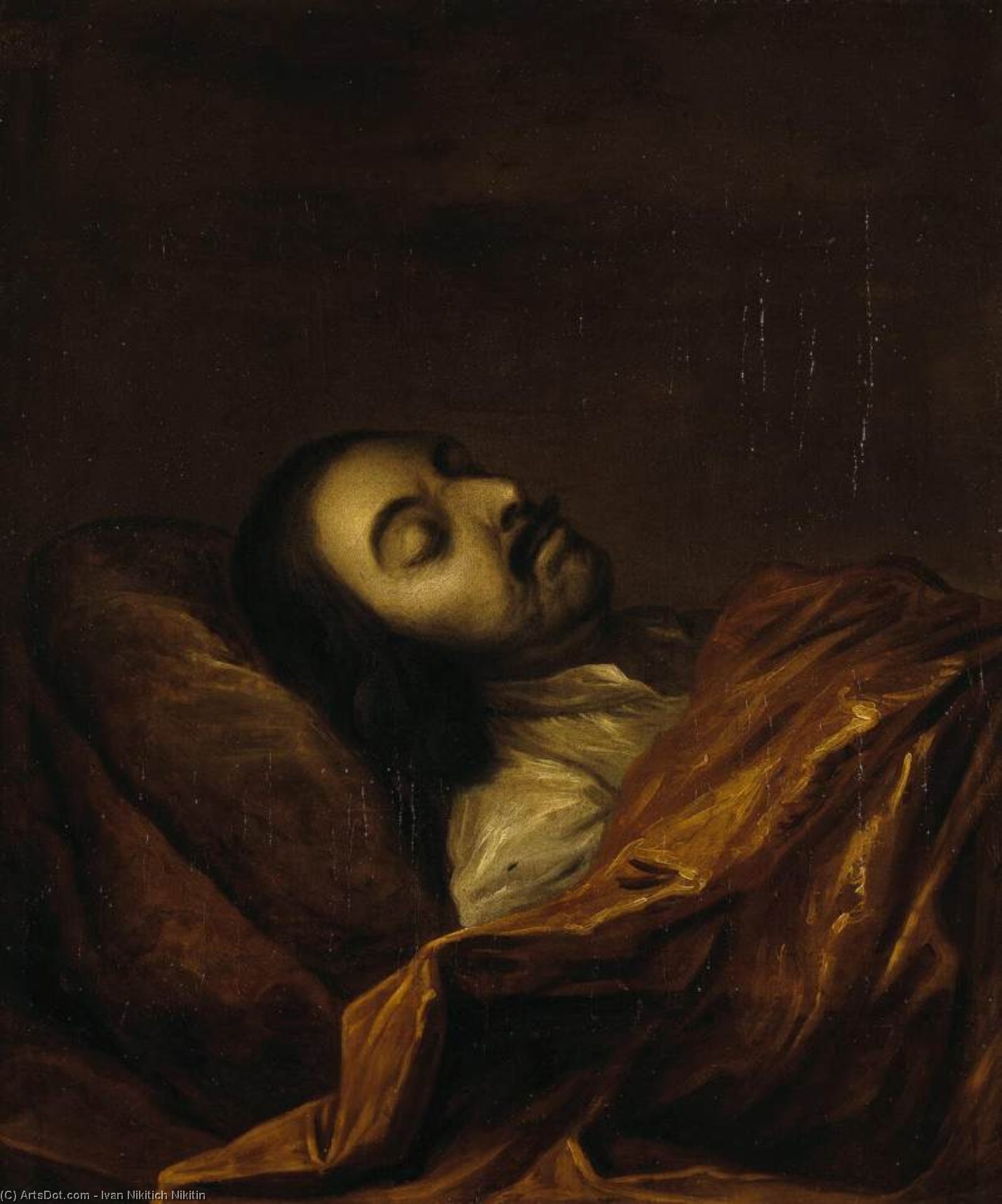 Portrait Of Peter The Great On His Death-bed — Iwan Nikititsch Nikitin