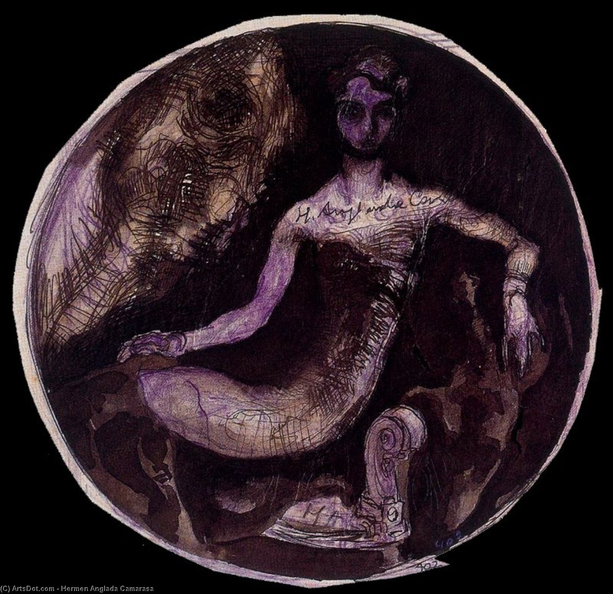 Studio Portrait Of Adelina Del Carril — Hermenegildo Anglada Camarasa