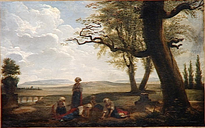 Paysannes De Frascati Dans Un Paysage — Jacques Henri Sablet