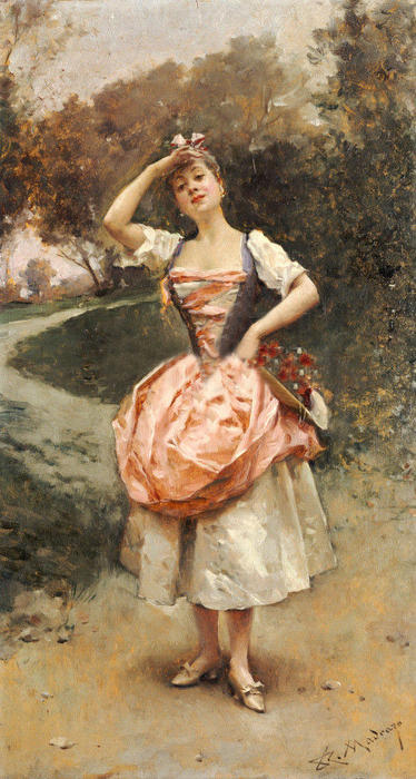 A Country Maid — Raimundo De Madrazo Y Garreta