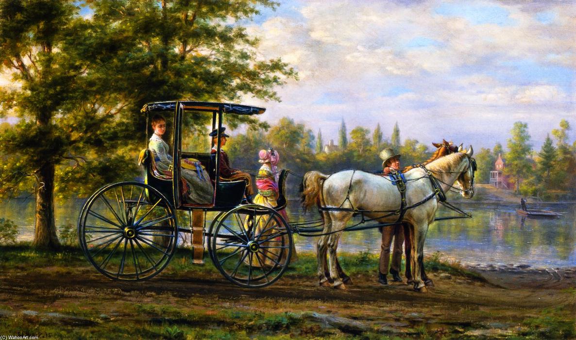 Waiting For The Ferry, Shelter Island, New York — Edward Lamson Henry