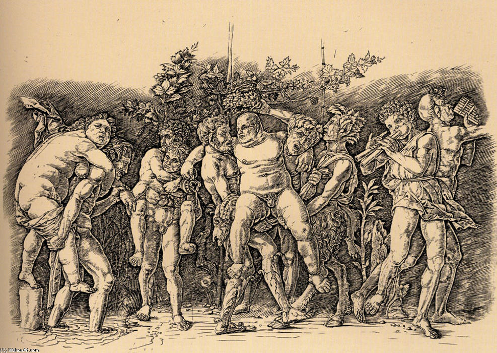Bacchanal With Silenus — Andrea Mantegna