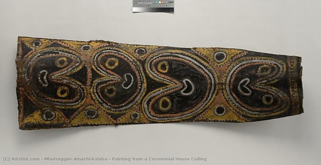Painting From A Ceremonial House Ceiling — Mburrnggei, Amachi-kalaba
