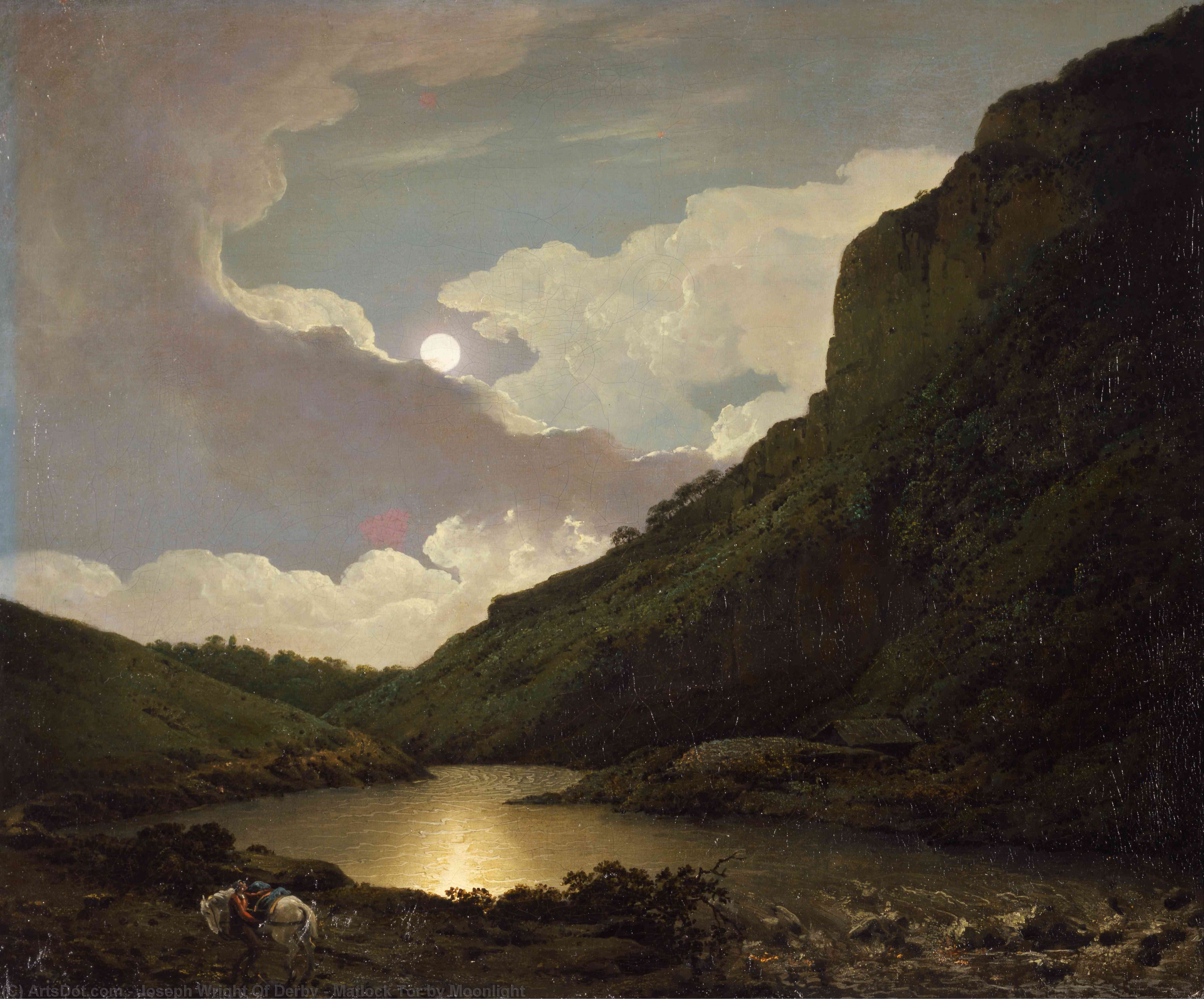 Matlock Tor By Moonlight — Джозеф Райт Дерби