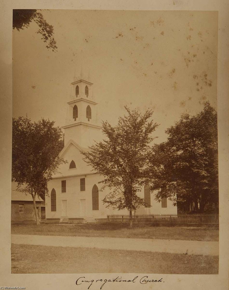 Congregational Church, From The Album Views Of Charlestown, New Hampshire — Gotthelf Pach