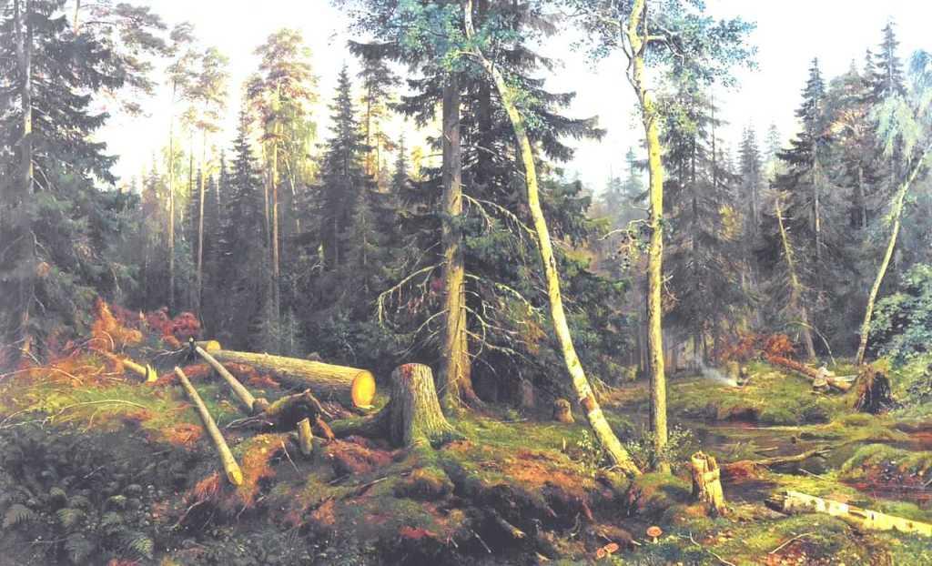Cutting Of Wood — Ivan Ivanovich Shishkin
