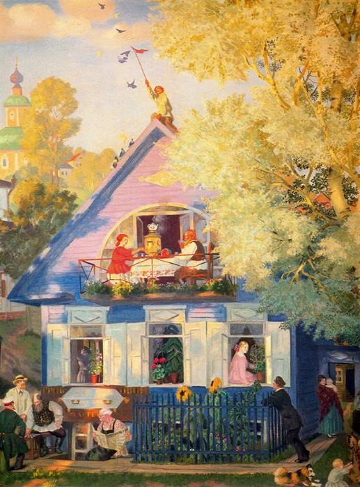 A Small Blue House — Boris Kustodijev