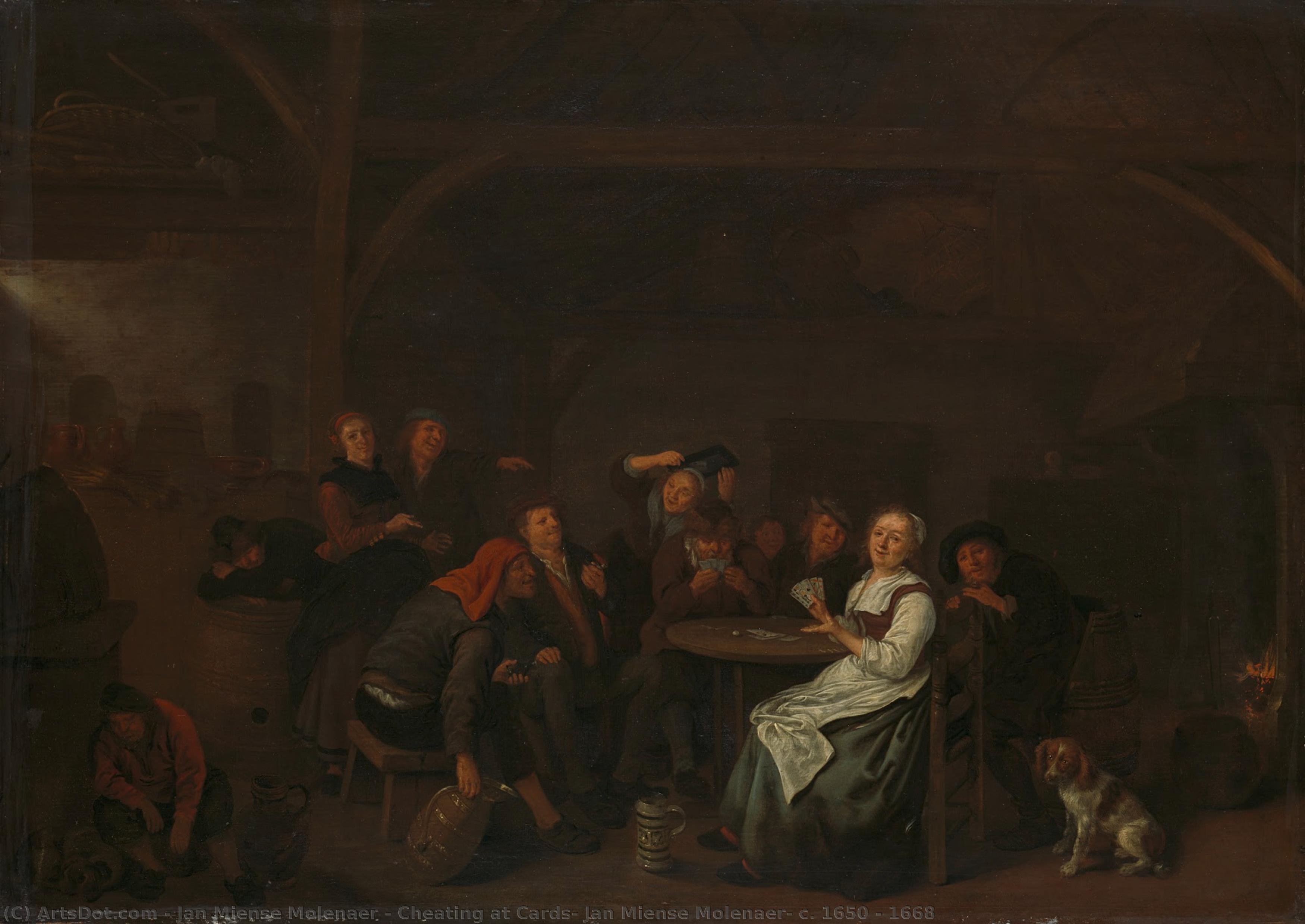 Cheating At Cards, Jan Miense Molenaer, C. 1650 - 1668 — Jan Miense Molenaer