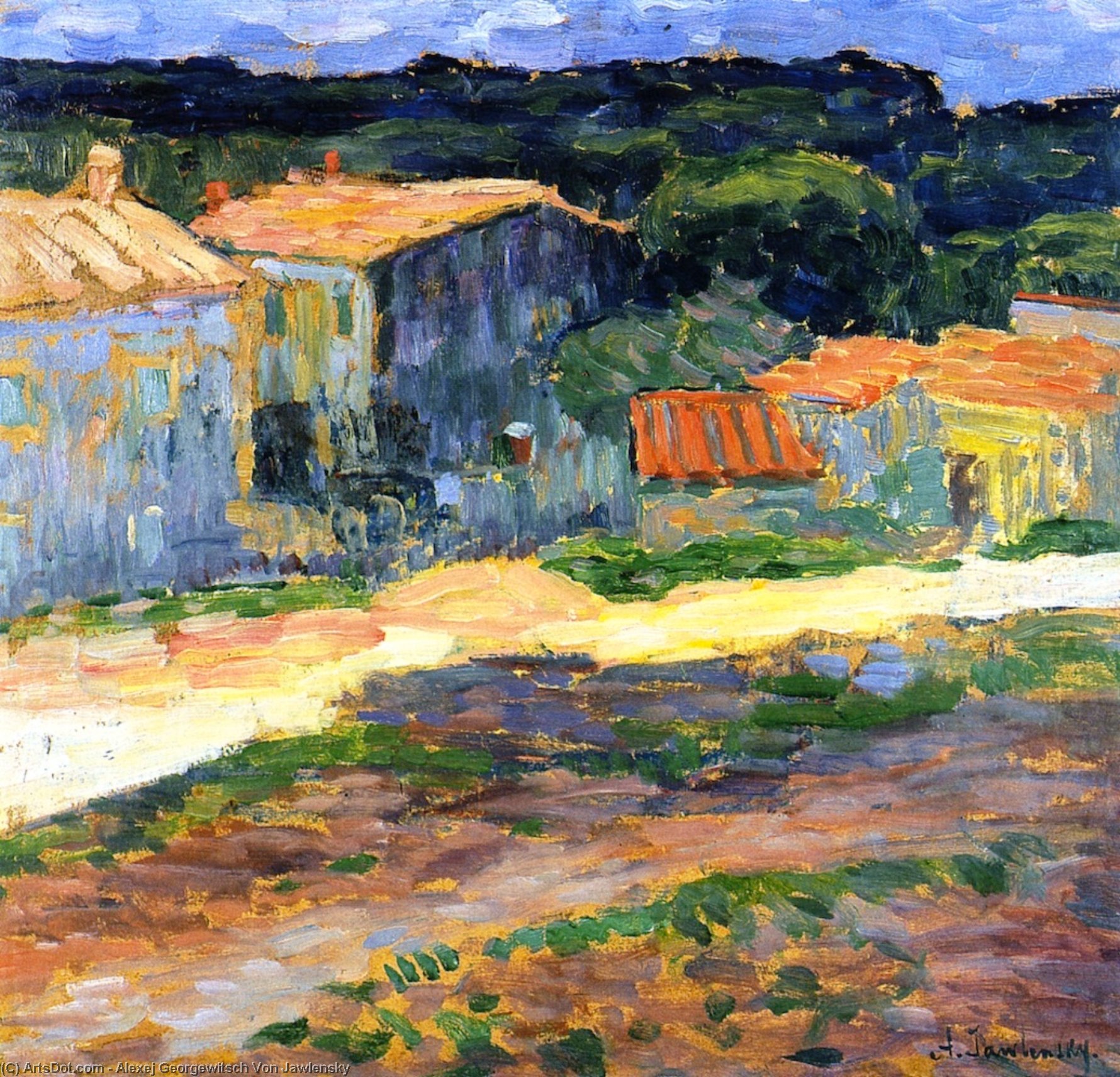 Landscape With Houses In Provence — Alexej Von Jawlensky