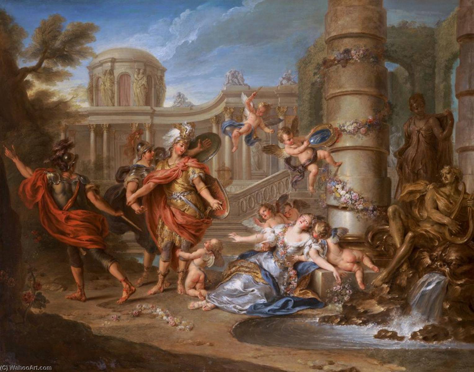 The Fainting Of Armide (small Version) — Charles Antoine Coypel Iv