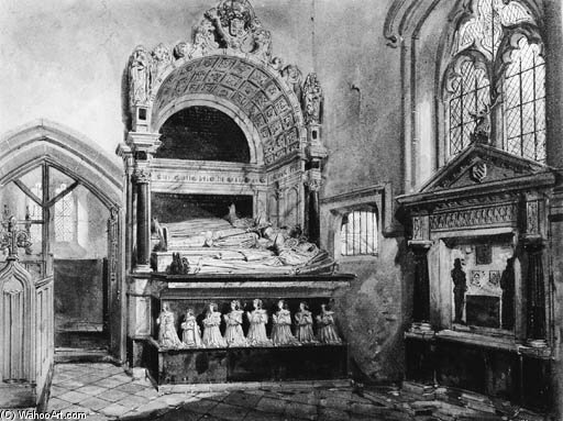 Shurley Family Monuments, St. Margaret's Church, Isfield, Sussex — Joseph Nash The Younger