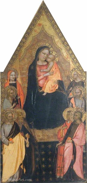 Madonna And Child Enthroned With Saints — Master Of San Lucchese