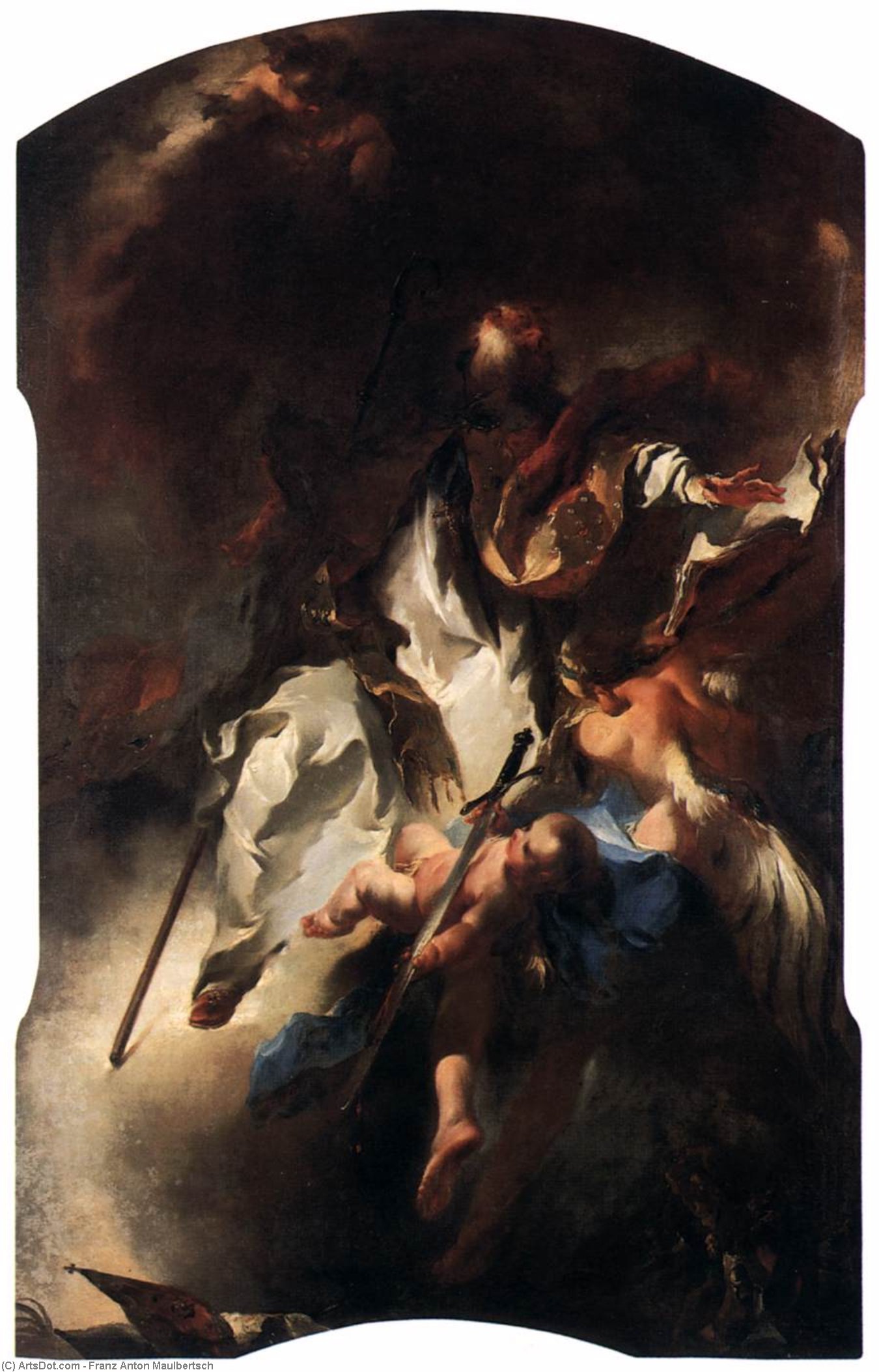 St Narcissus In Glory — Frants Anton Maulbertsch