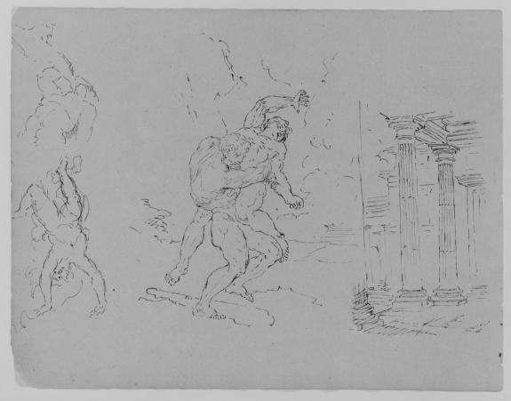 Hercules And Antoneus; Fall Of Phaetor; Classical Architecture; Sacrifice Of Isaac — Thomas Sully
