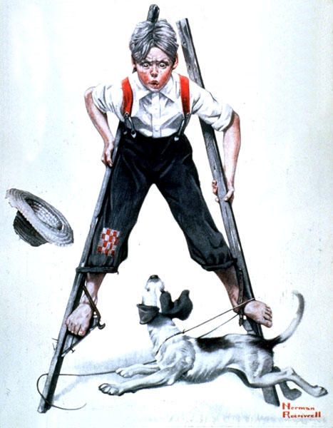 Stilts — Norman Rockwell