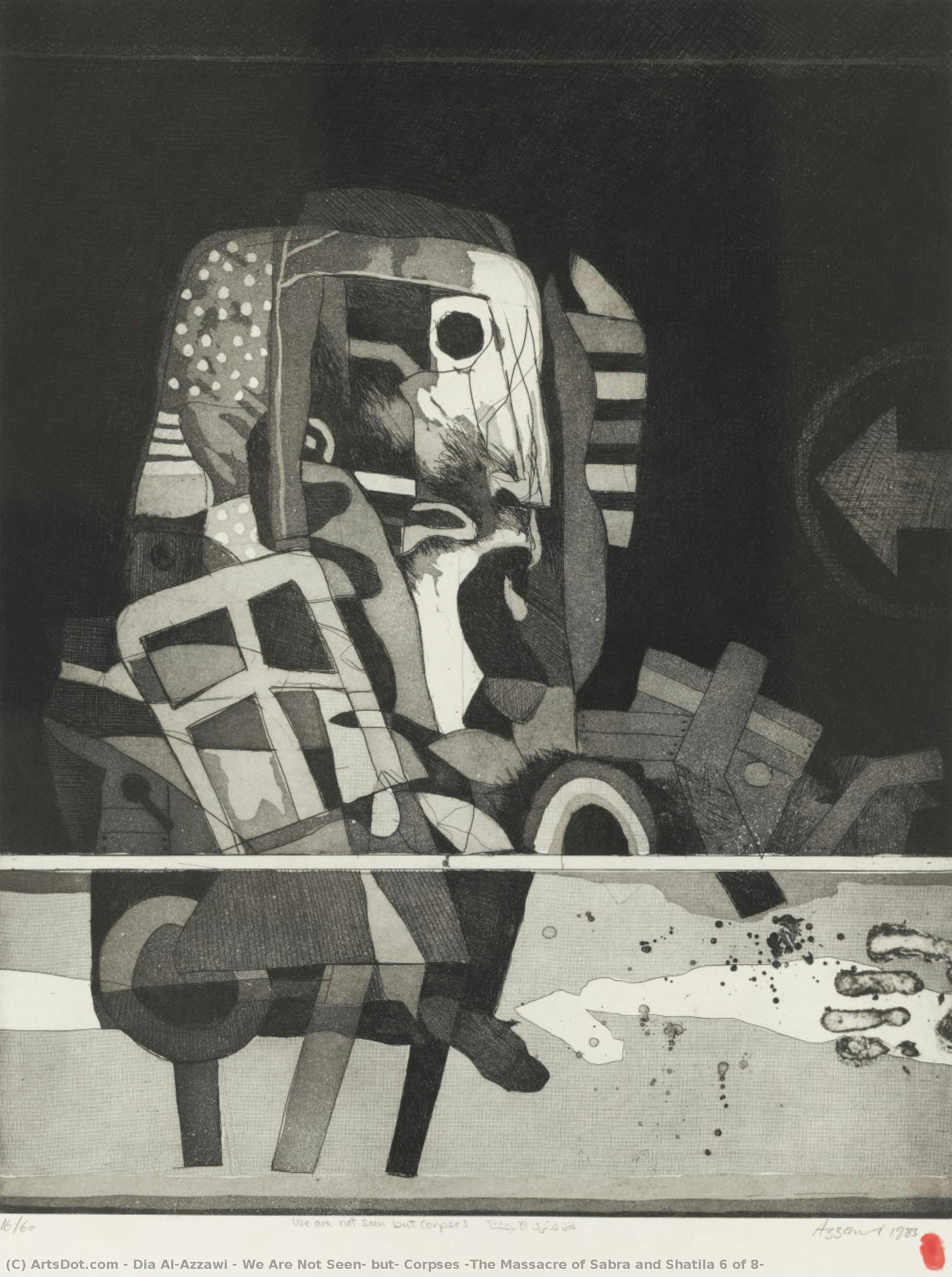 We Are Not Seen, But, Corpses (the Massacre Of Sabra And Shatila 6 Of 8) — Dia Al-azzawi