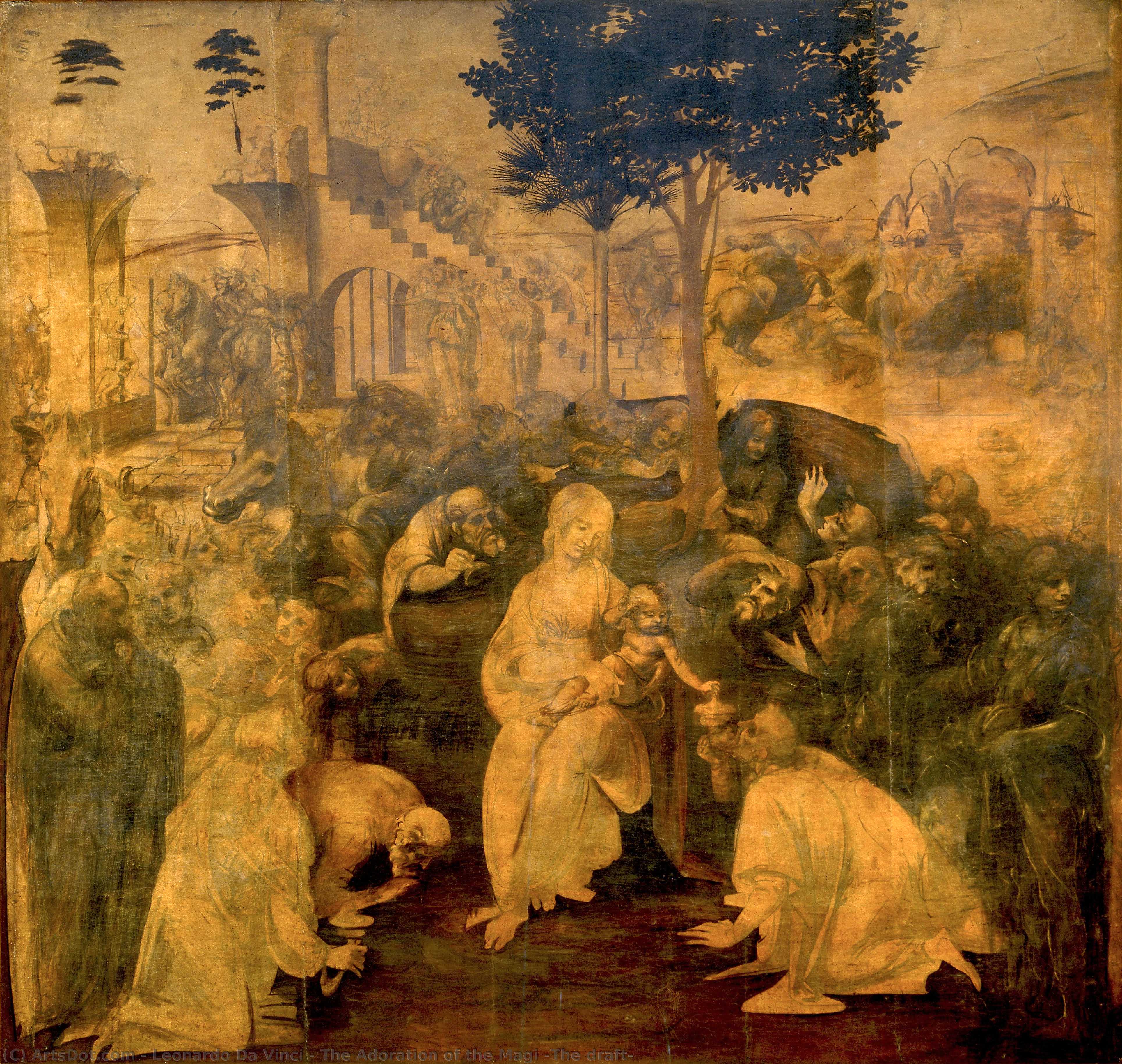Die Verehrung Der Weisen (der Entwurf) — Leonardo Da Vinci