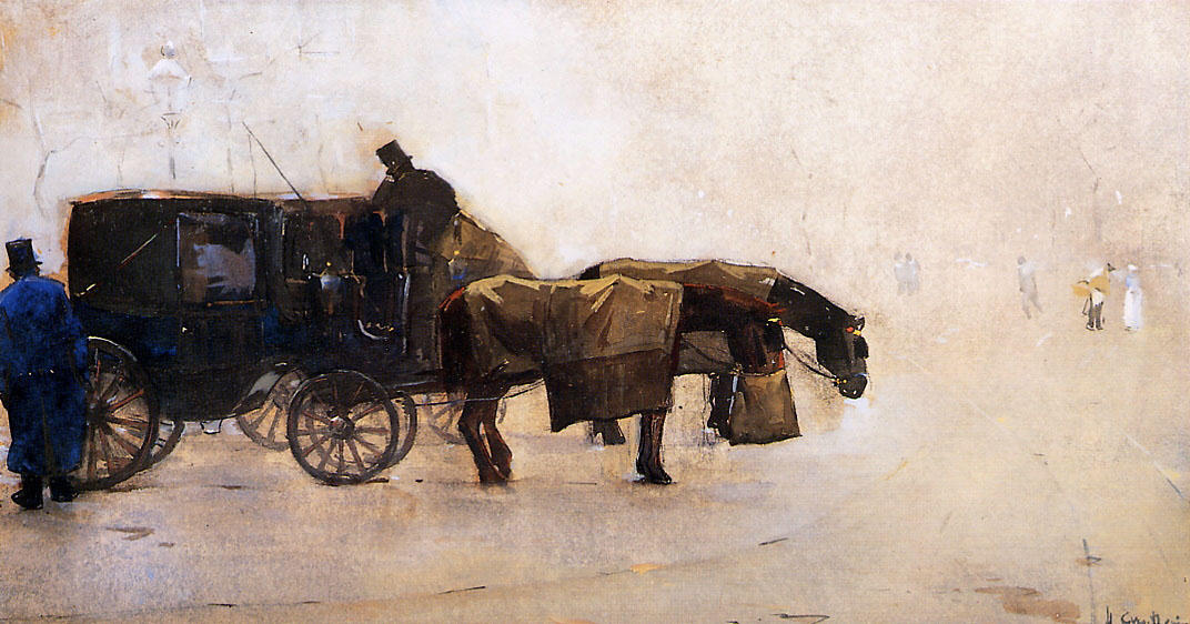 Coaches In The Winter Cold — Pieter Florentius Nicolaas Jacobus Arntzenius