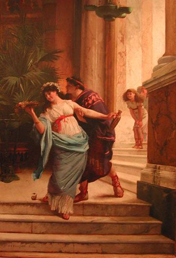 (greek Maiden In Arms Of Greek Gentleman), (painting) — Edwin Howlan