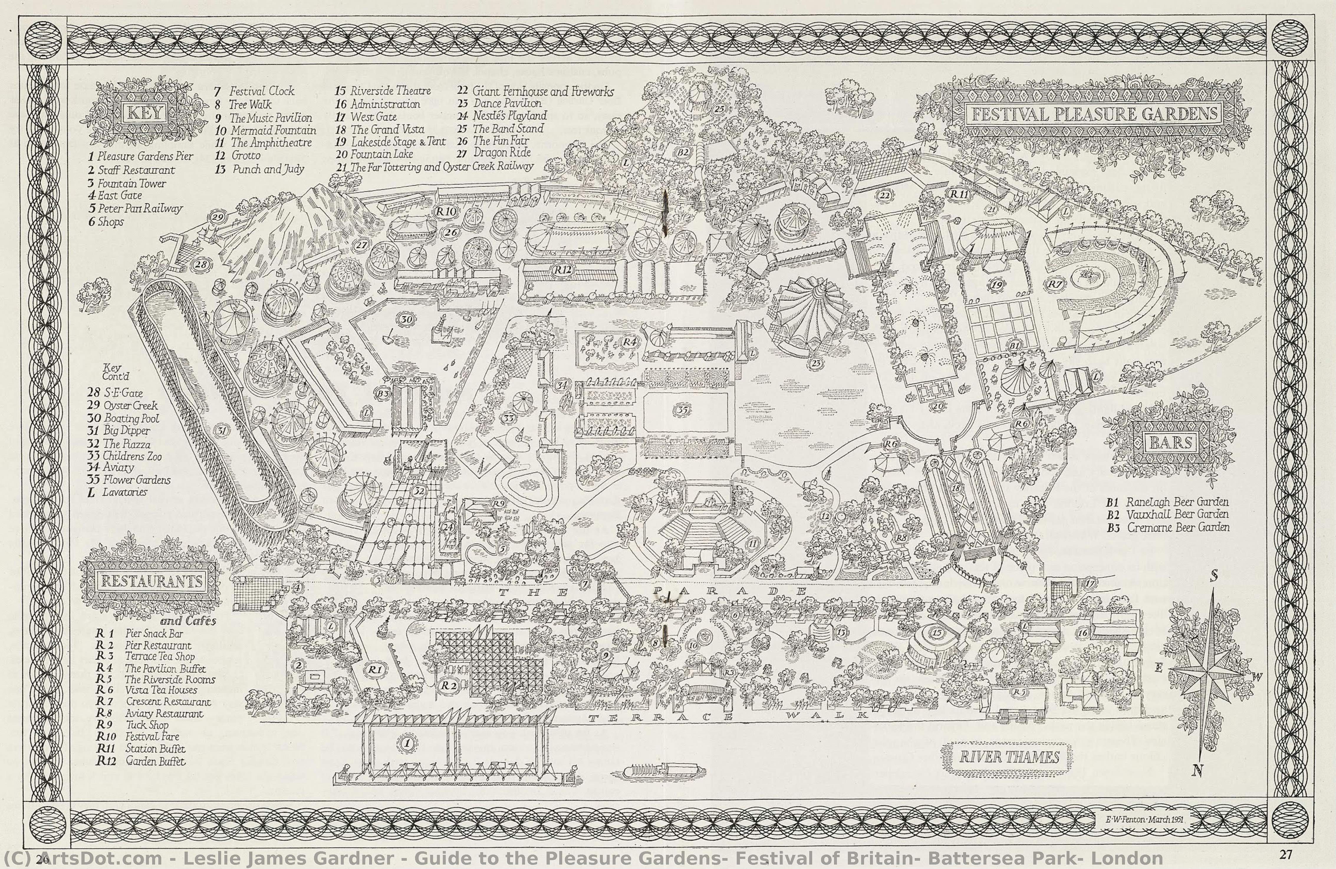 Guide To The Pleasure Gardens, Festival Of Britain, Battersea Park, London — Leslie James Gardner