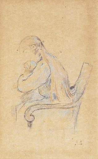 Jeune Femme Assise (portrait De Julie Manet) — Berthe Morisot