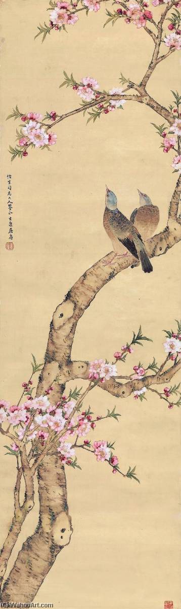 Turtledoves And Peach Blossoms — Ju Lian