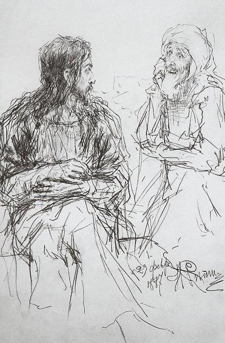 Christ And Nicodemus — Ilya Yefimovich Repin