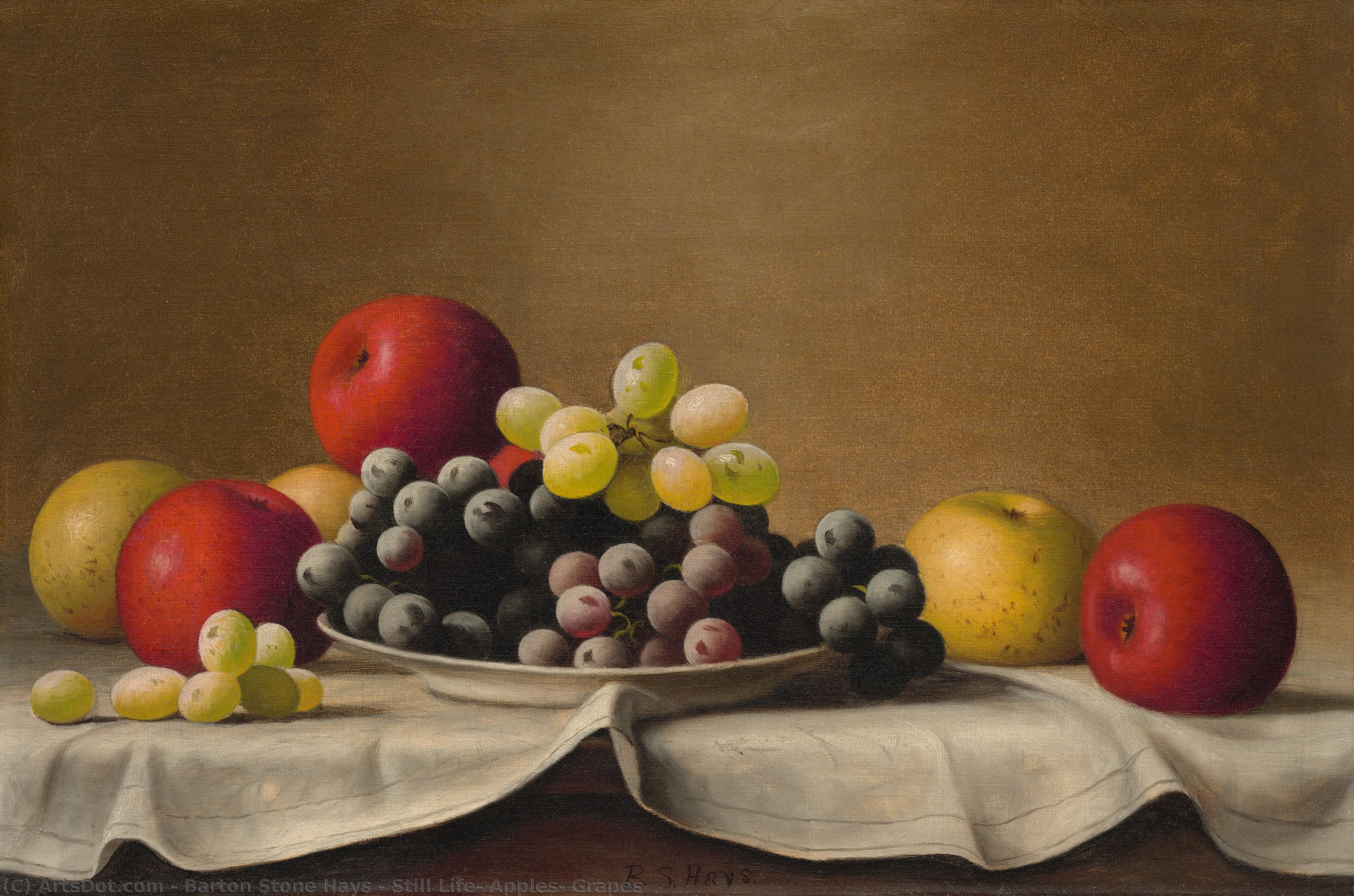 Still Life, Apples, Grapes — Barton Stone Hays