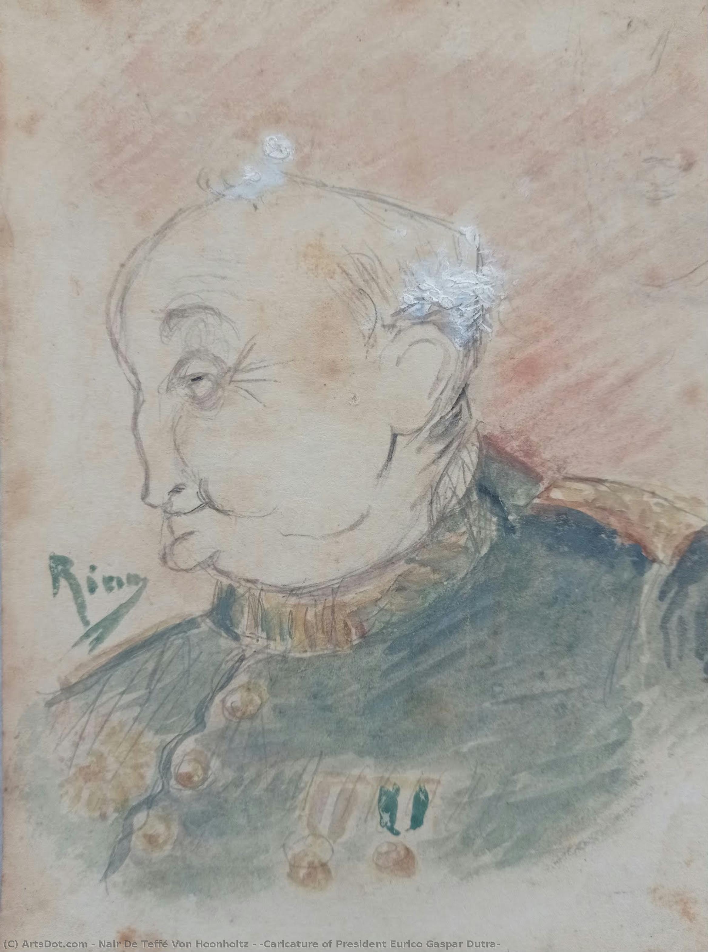[caricature Of President Eurico Gaspar Dutra] — Nair De Teffé Von Hoonholtz