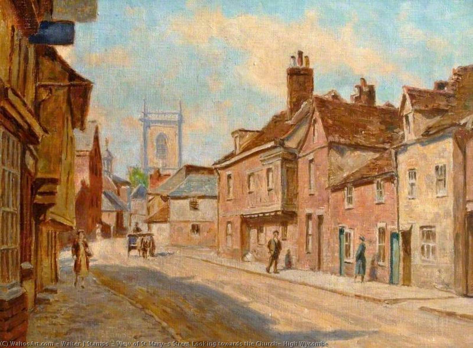 View Of St Mary's Street Looking Towards The Church, High Wycombe — Walter J. Stamps
