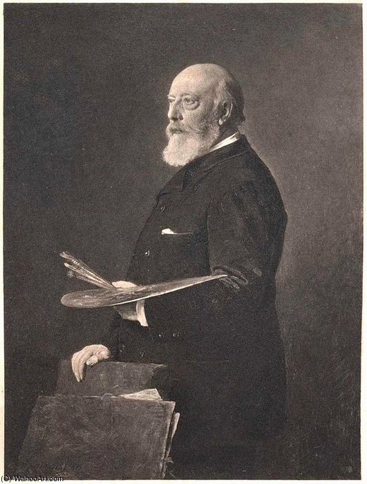 Bildnis Des Malers Professor Andreas Achenbach — Baron Heinrich Von Angeli