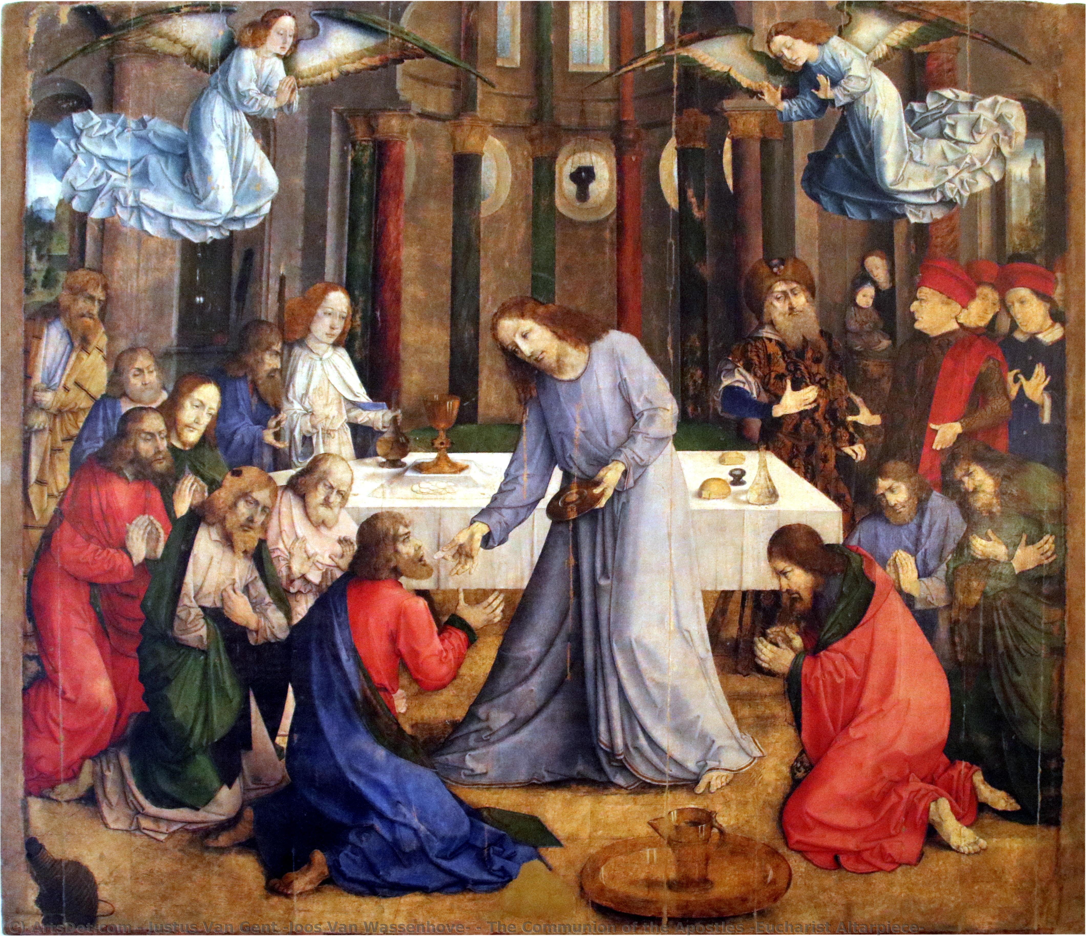 The Communion Of The Apostles (eucharist Altarpiece) — Justus Van Gent (joos Van Wassenhove)