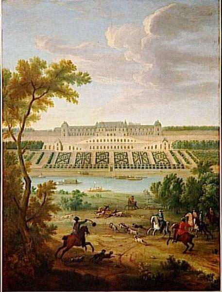 Vue Du Chateau Neuf De Saint Germain En Laye Du Cote De La Terrasse — Jean-baptiste Martin (martin Des Batailles)