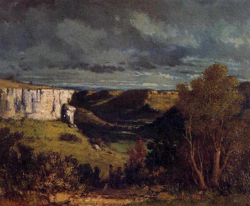 El Valle Del Loira En Tiempo Tormentoso — Gustave Courbet