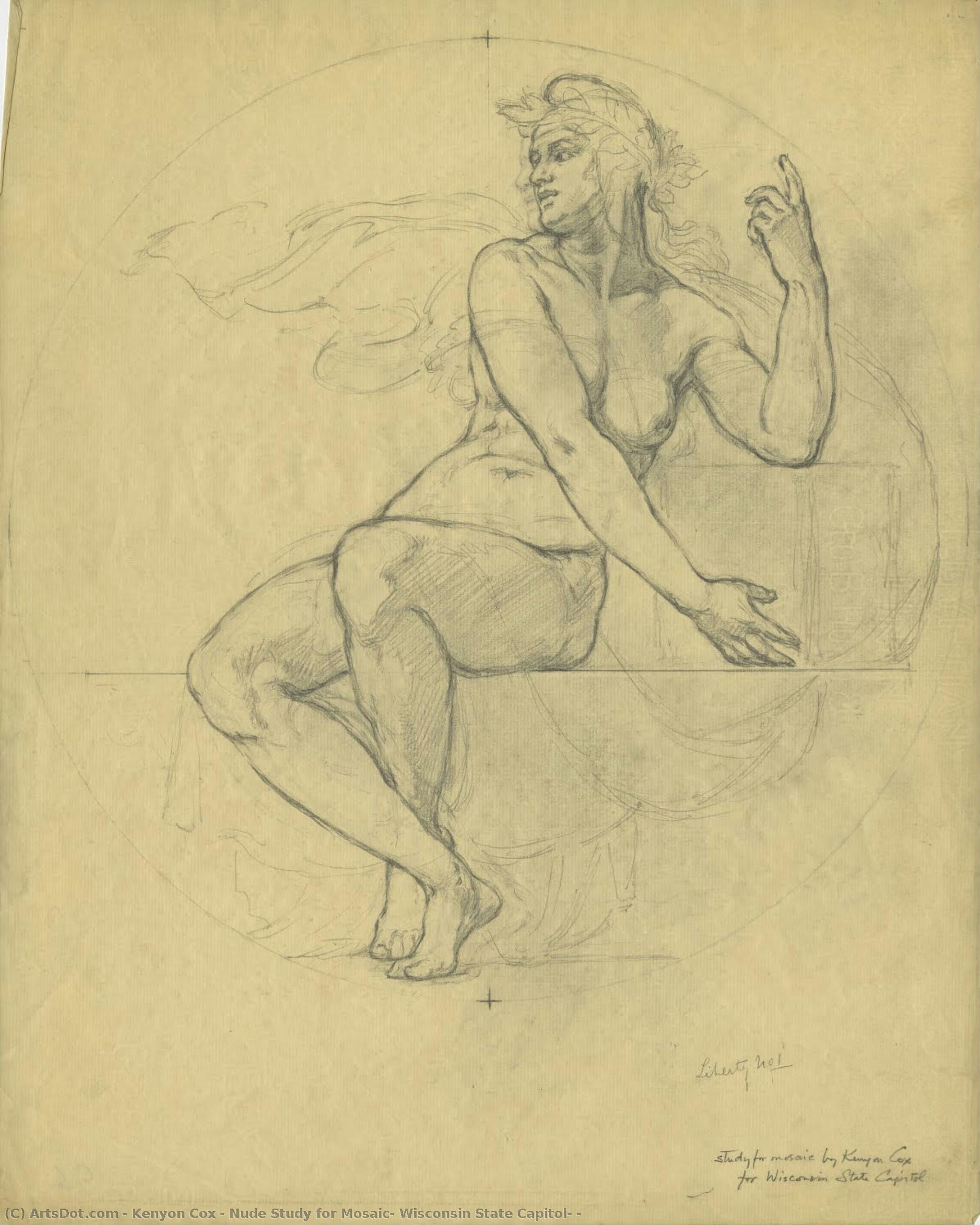 Nude Study For Mosaic, Wisconsin State Capitol, — Kenyon Cox