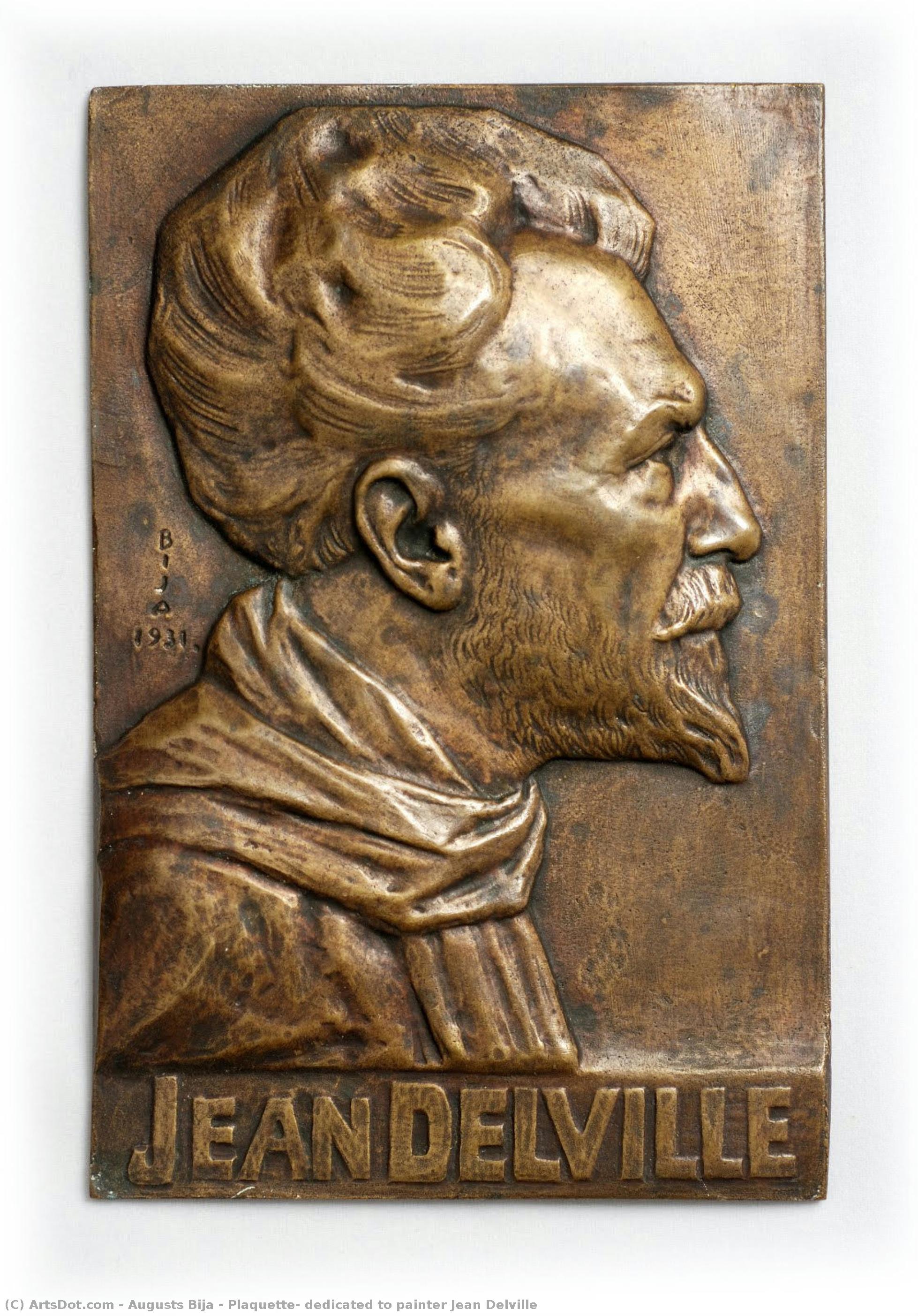 Plaquette, Dedicated To Painter Jean Delville — Augusts Bija