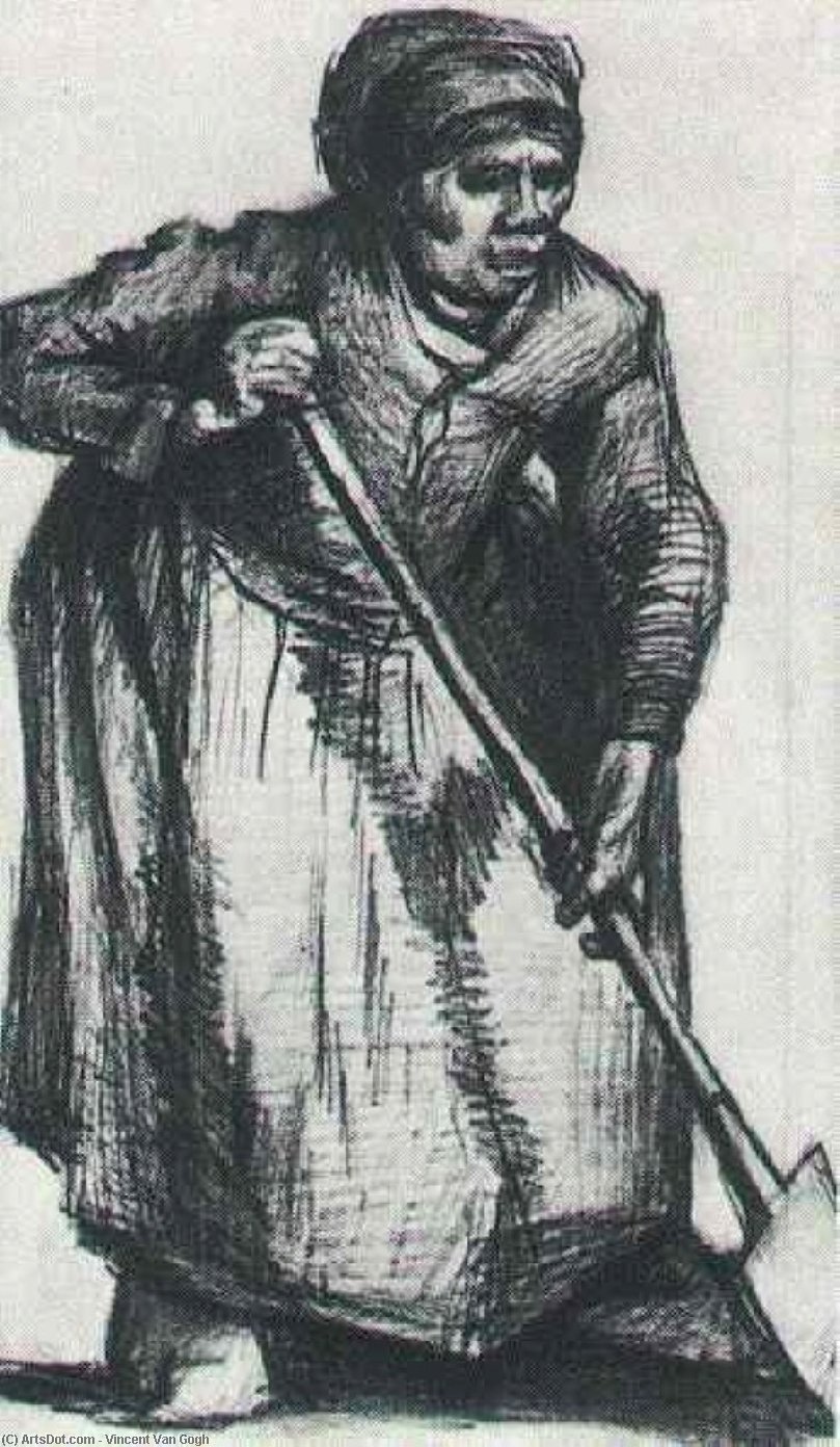 Peasant Woman With Spade — Vincent Willem Van Gogh