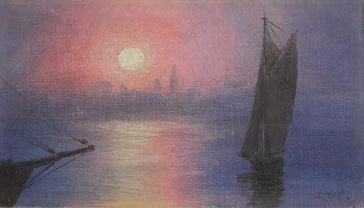 San Francisco Skyline, (painting) — Edward Wilson Currier