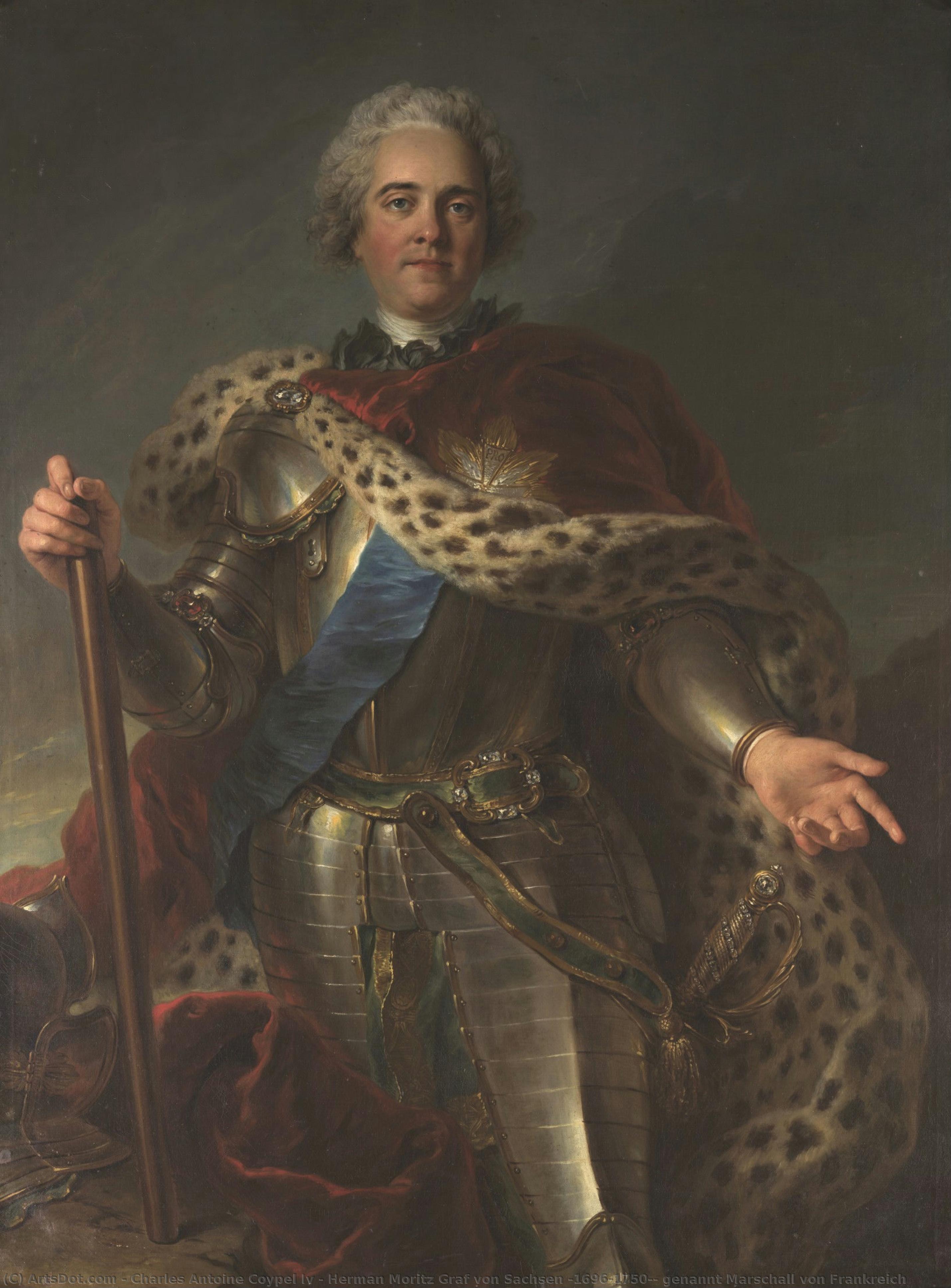 Herman Moritz Graf Von Sachsen (1696-1750), Genannt Marschall Von Frankreich — Charles Antoine Coypel Iv