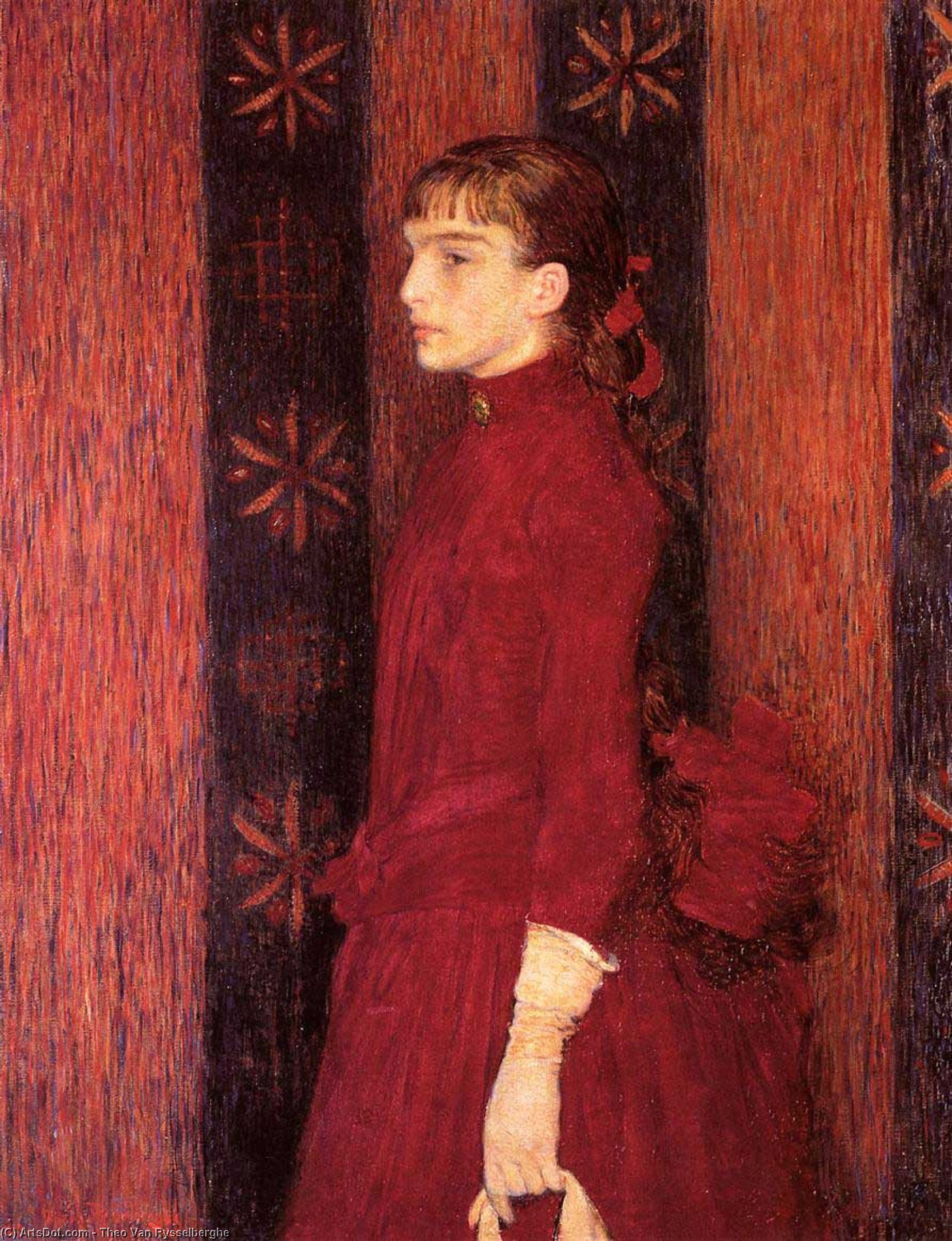 Portrait Of A Young Girl In Red — Тео Ван Риселберг