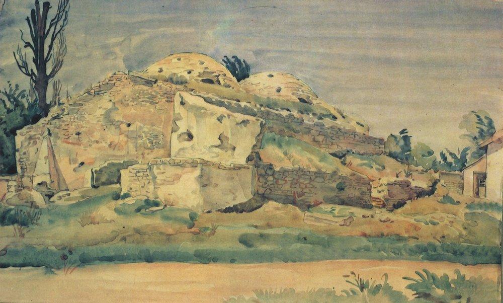 The Old Bathhouses In Karasubazar — Konstantin Fyodorovich Bogaevsky