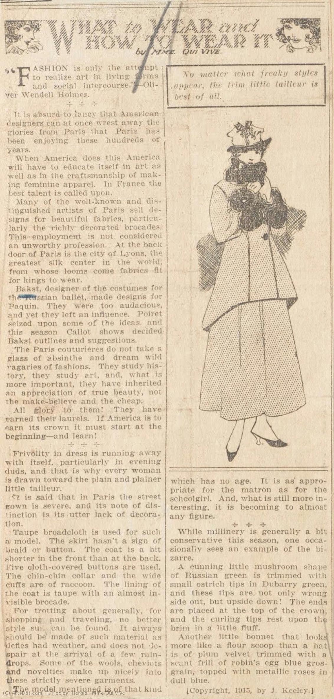 Mme Qui Vive — J. Keeley, Herald