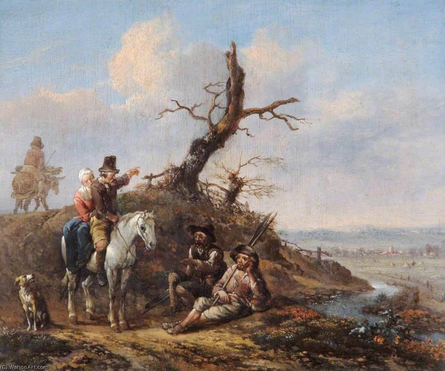 Landscape With Travellers Resting — Jan Jansz Wijnants