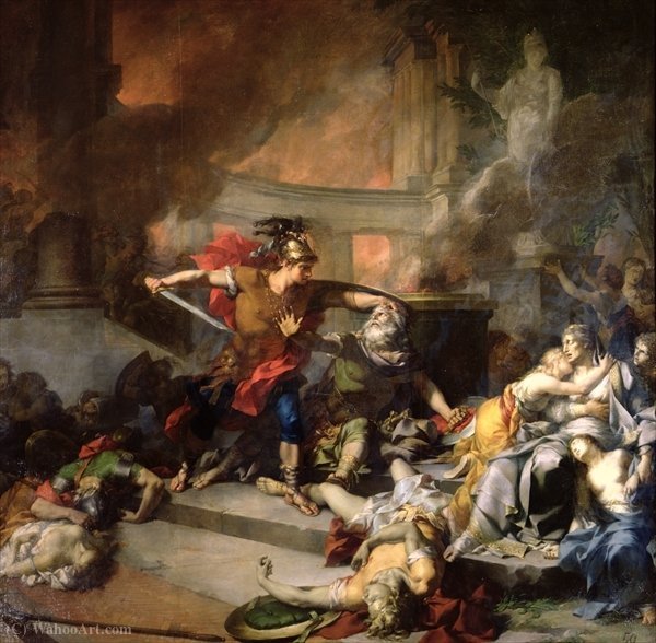 The Death Of Priam — Jean Baptiste Baron Regnault