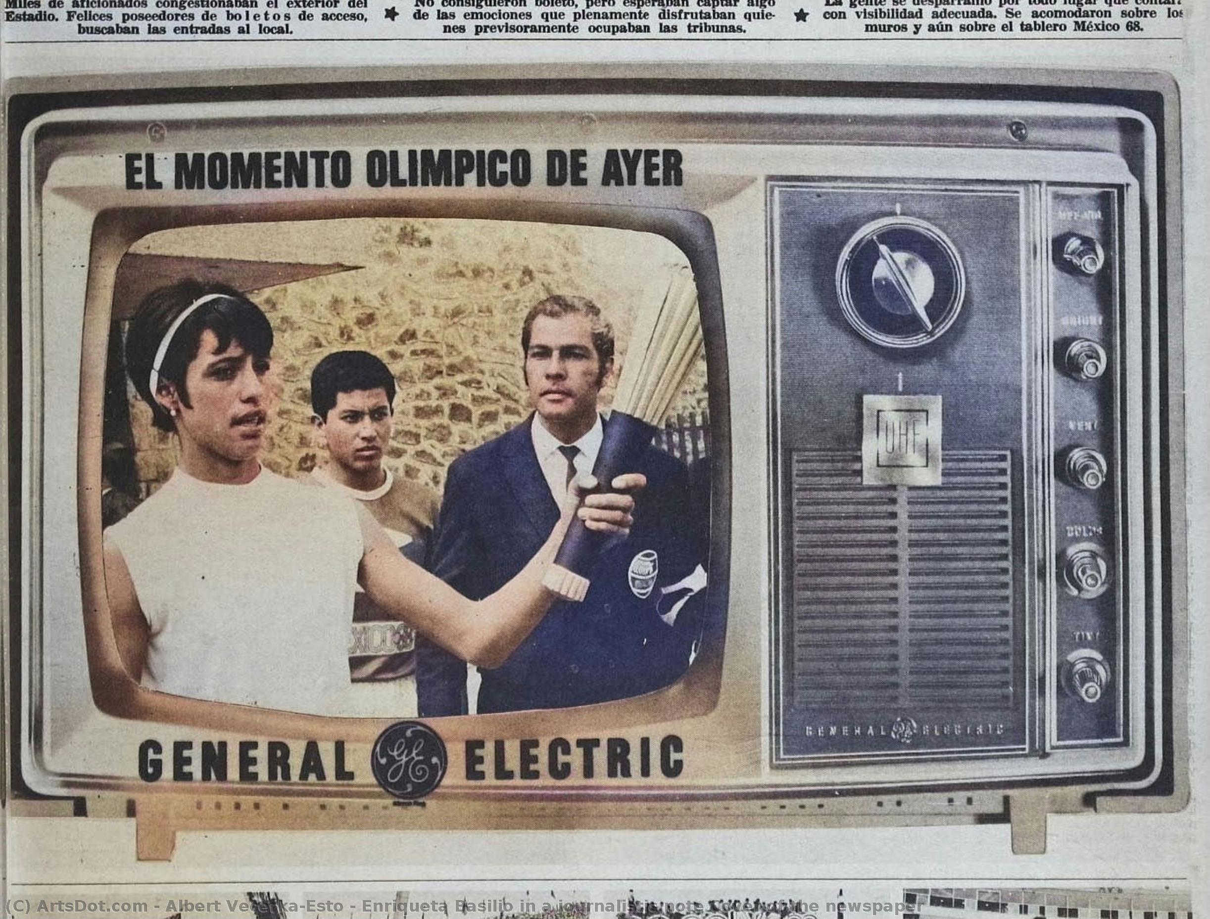 Enriqueta Basilio In A Journalistic Note Cover Of The Newspaper — Albert Vecerka/esto
