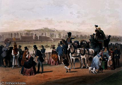 Racecourse At The Bois De Boulogne — Eugene Charles Francois Guerard