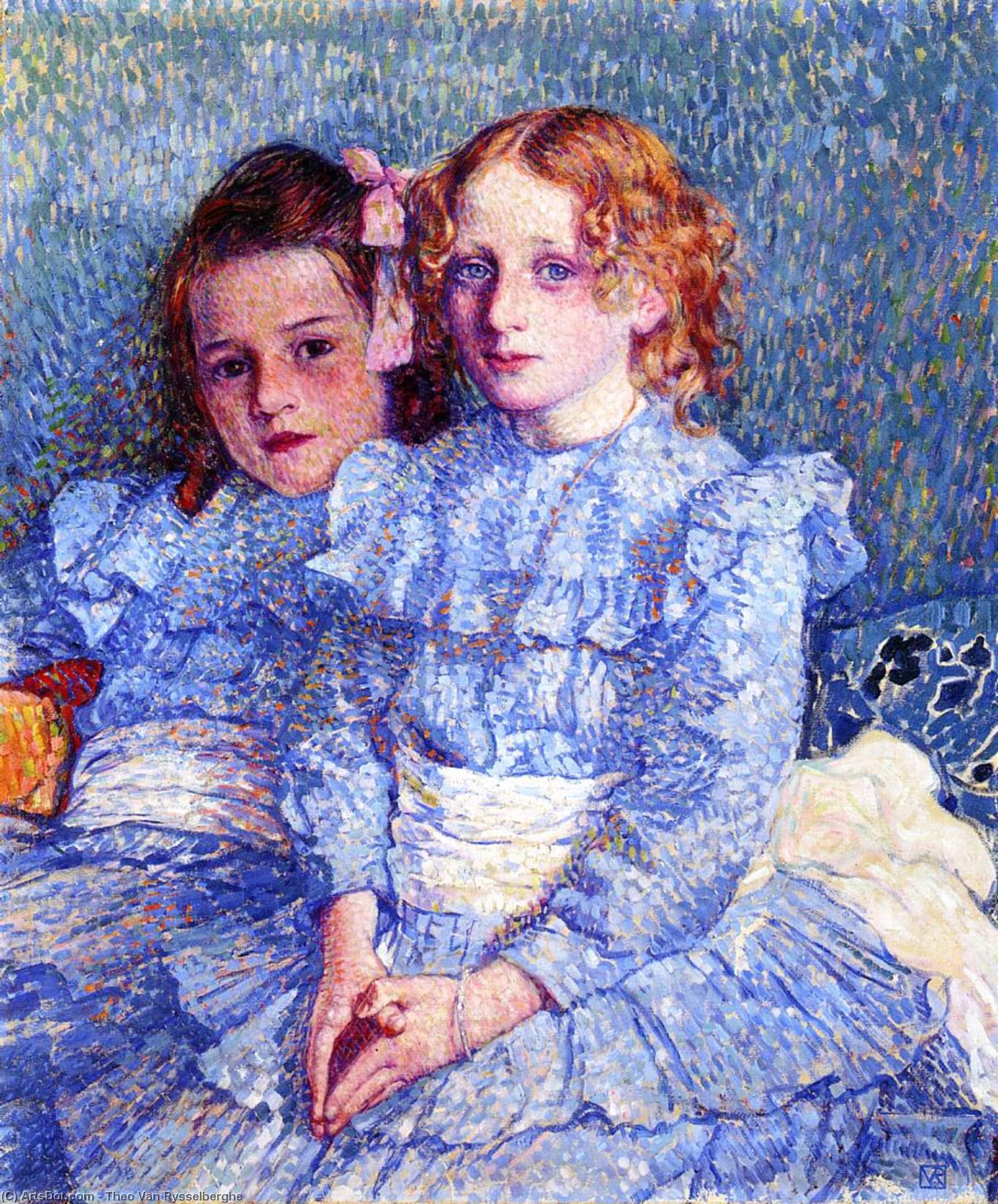 Portrait Of Helene And Michette Guinotte — Theo Van Rysselberghe