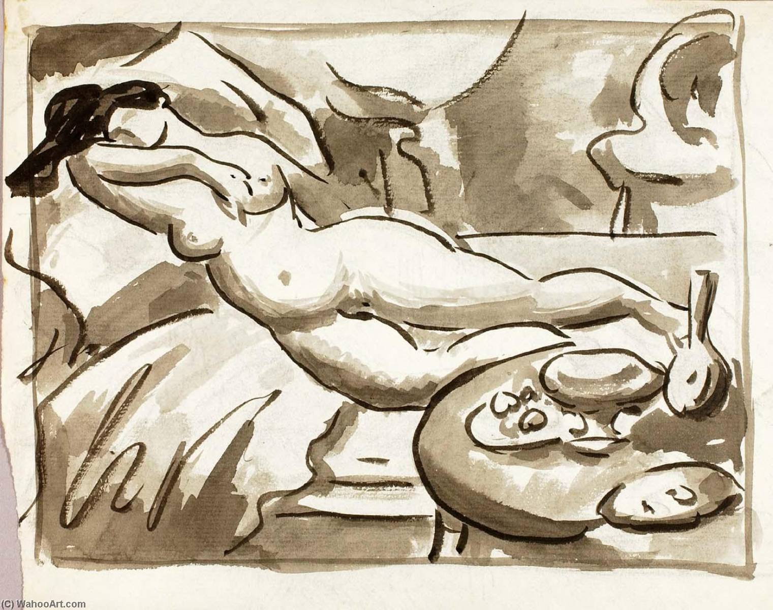 Reclining Female Nude — Carl Newman