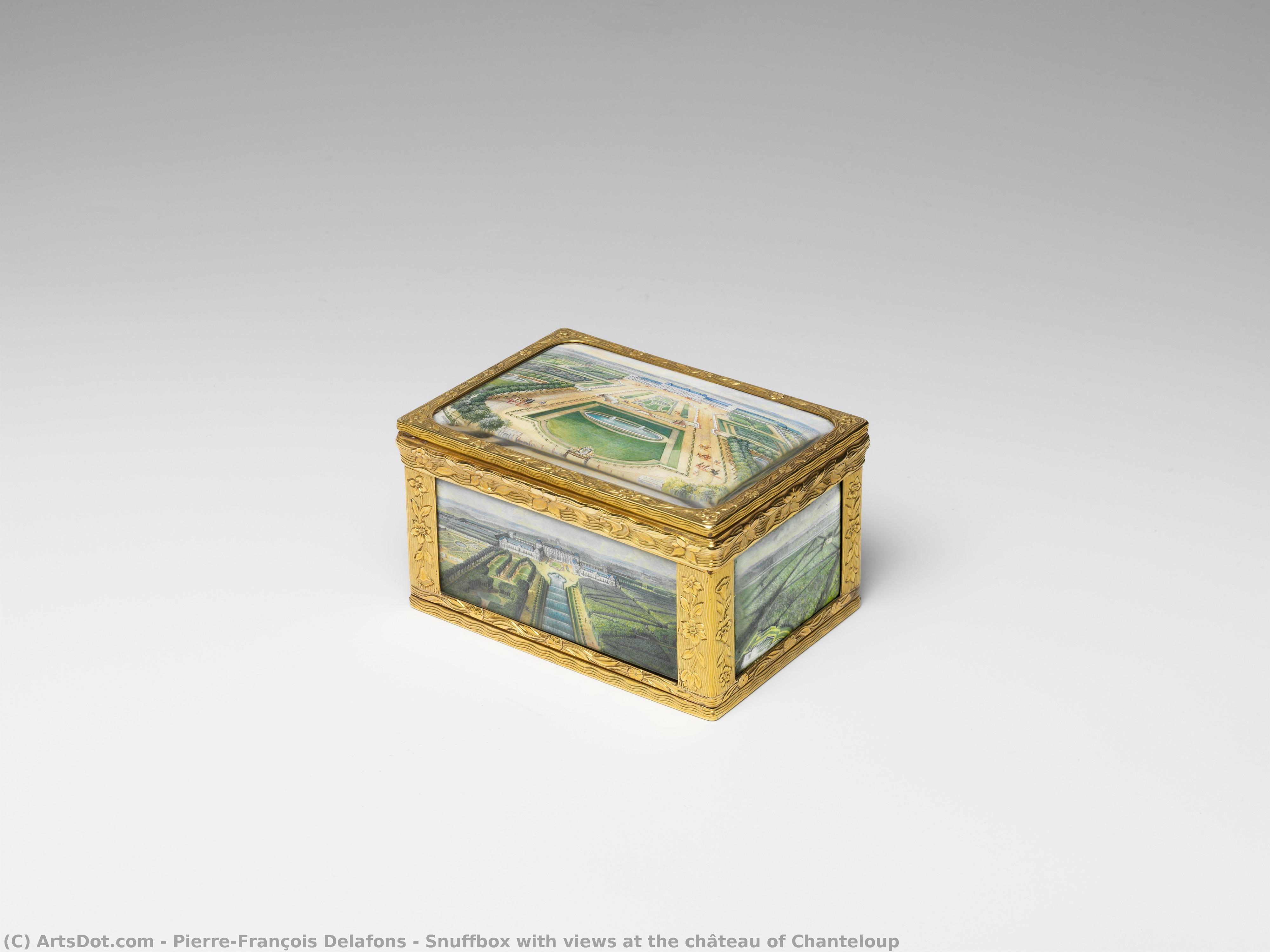 Snuffbox With Views At The Château Of Chanteloup — Pierre-françois Delafons
